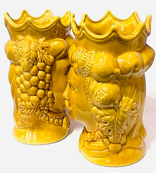 Pareja de Cabezas de Reyes Sicilianos - amarillo (25x20)
