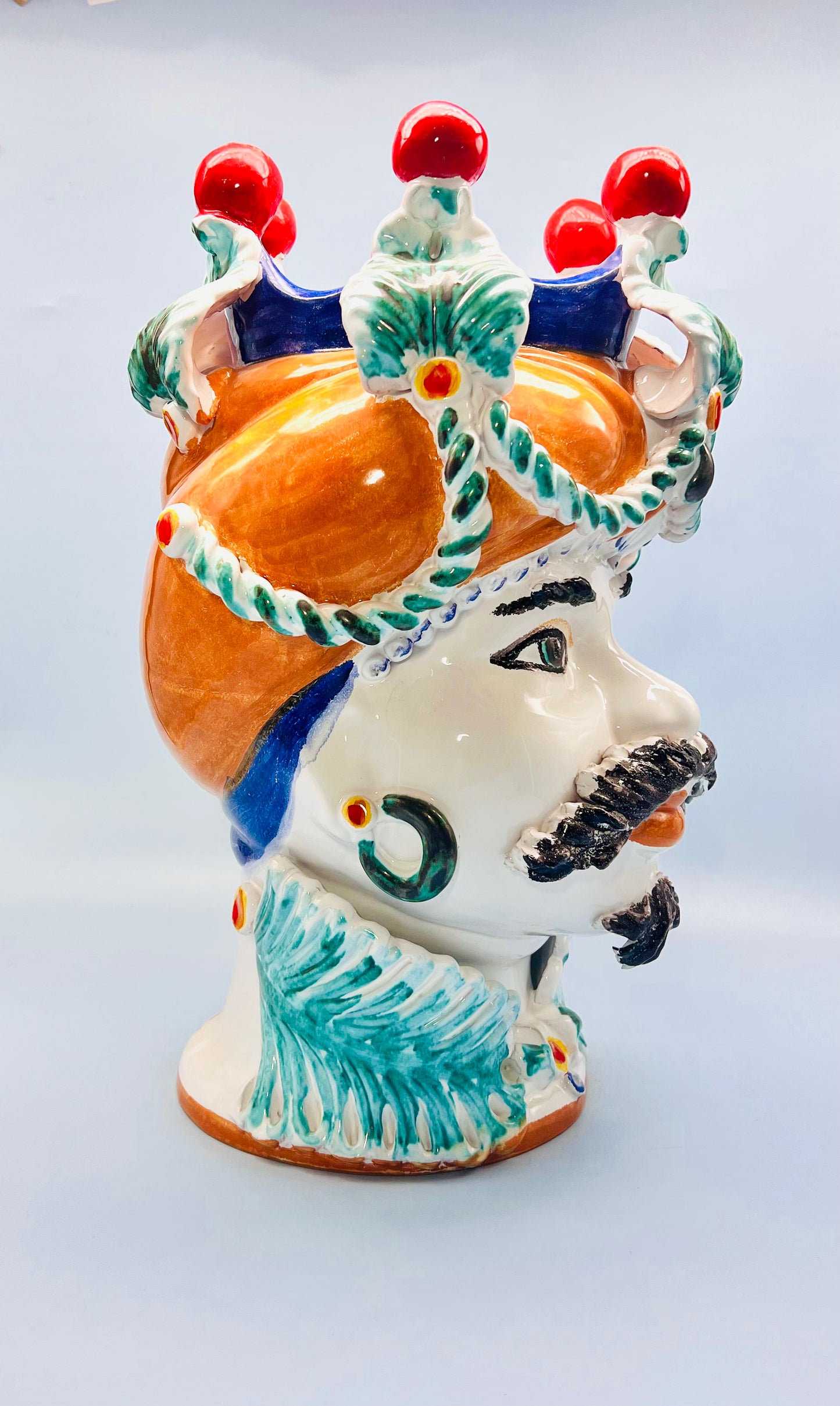 Cabeza de rey con turbante 40cm