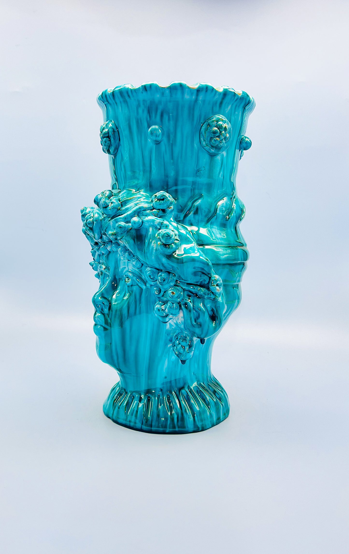 Cabeza de mujer turquesa 40cm