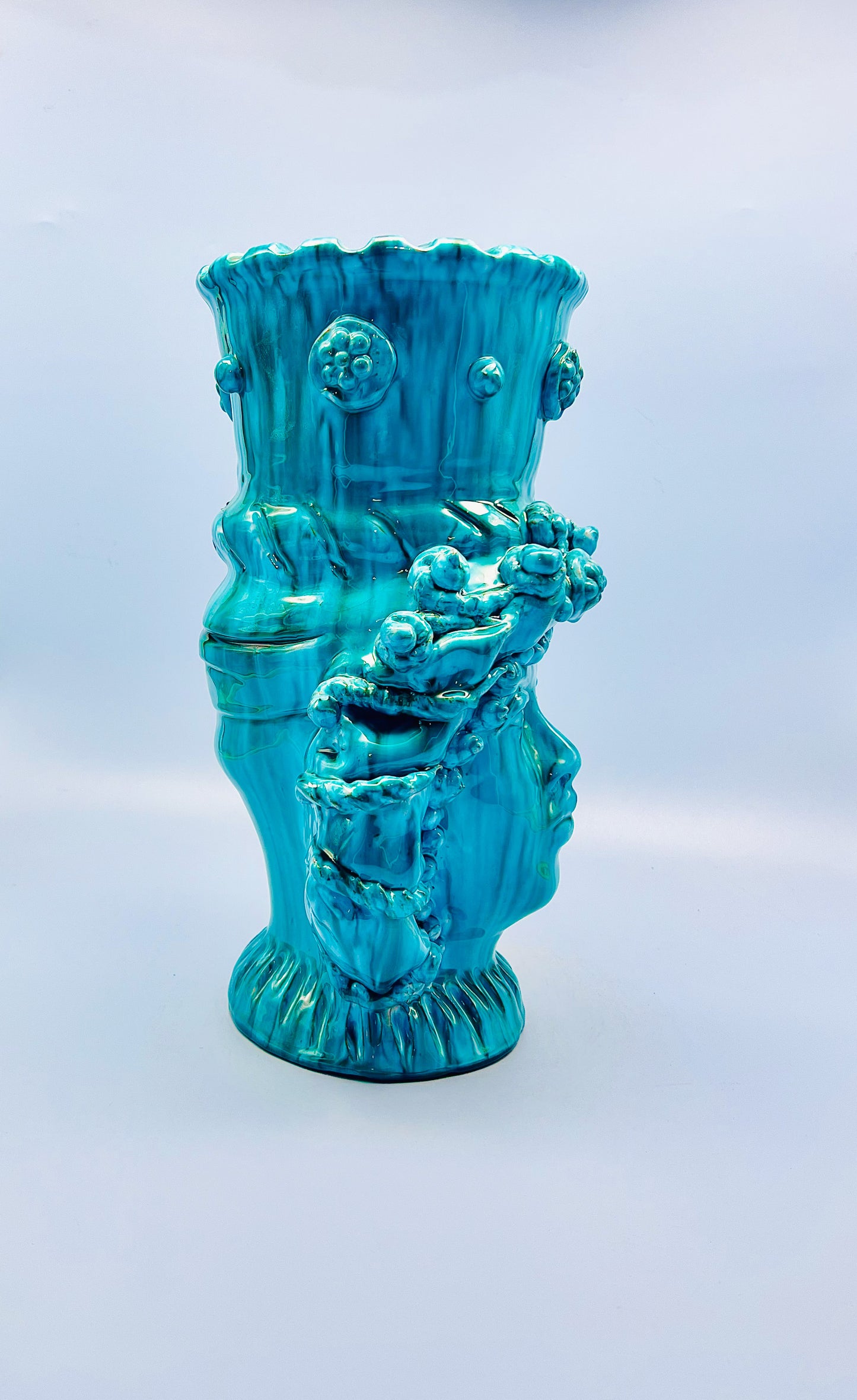 Cabeza de mujer turquesa 40cm