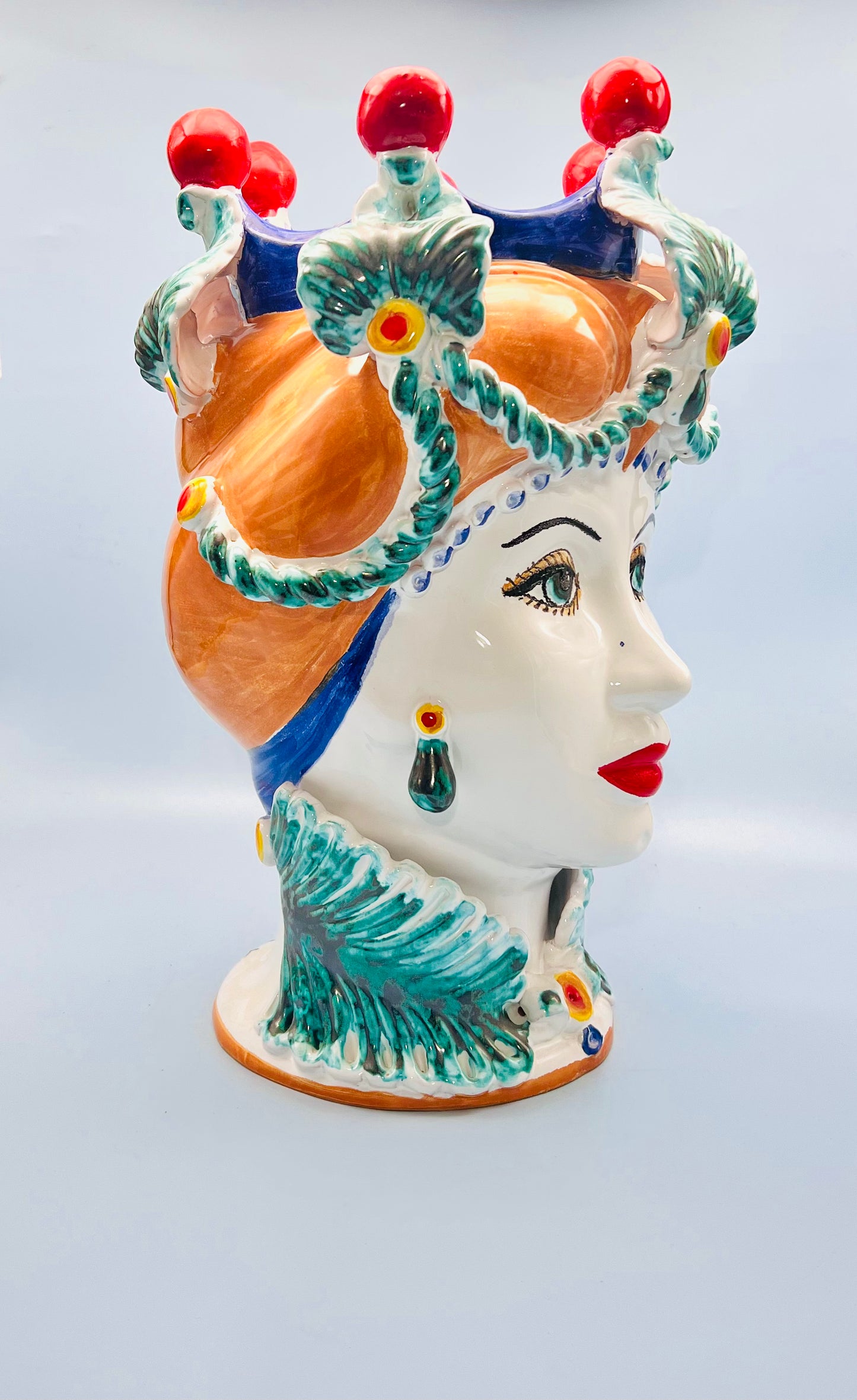 Cabeza de reina con turbante 40cm