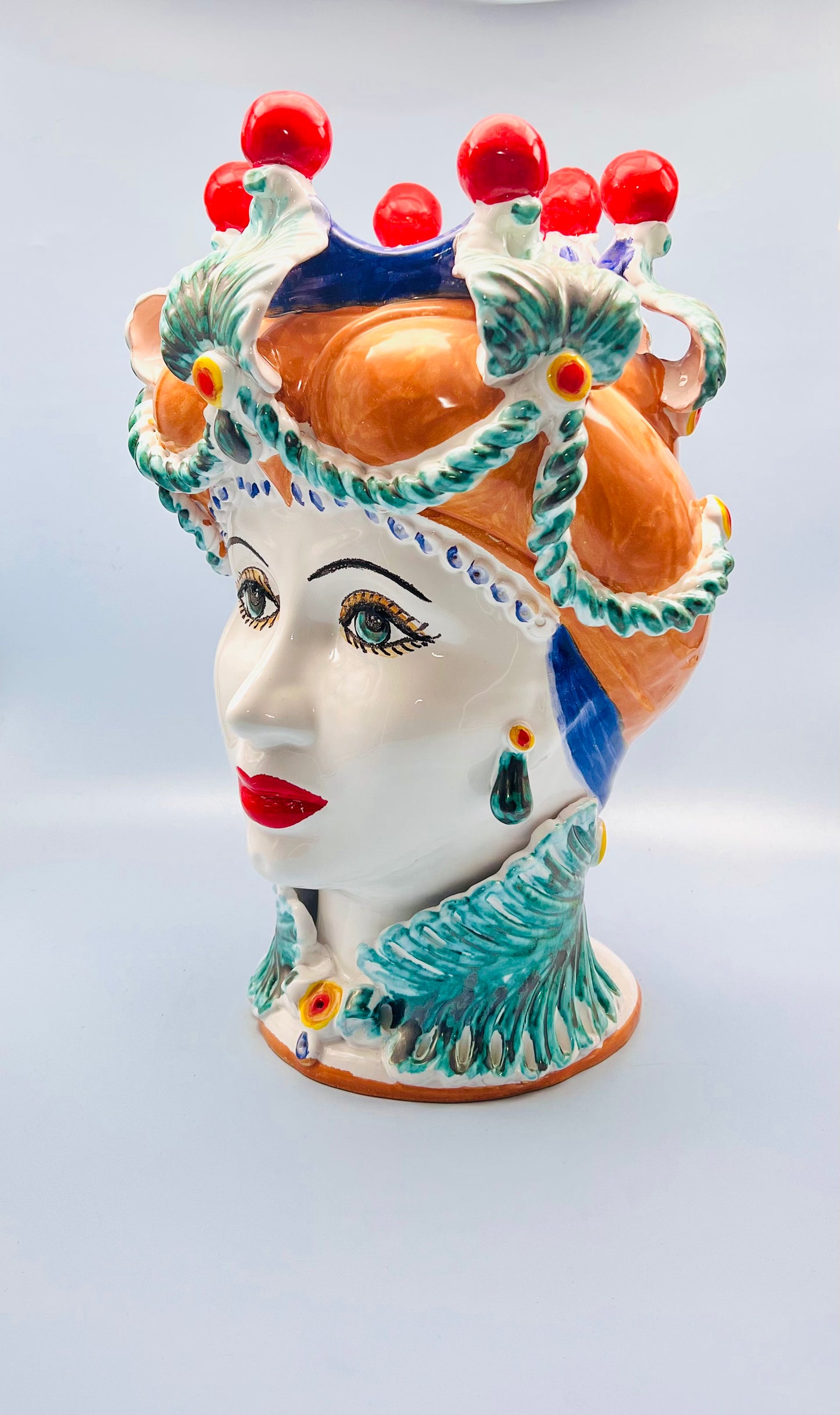 Cabeza de reina con turbante 40cm