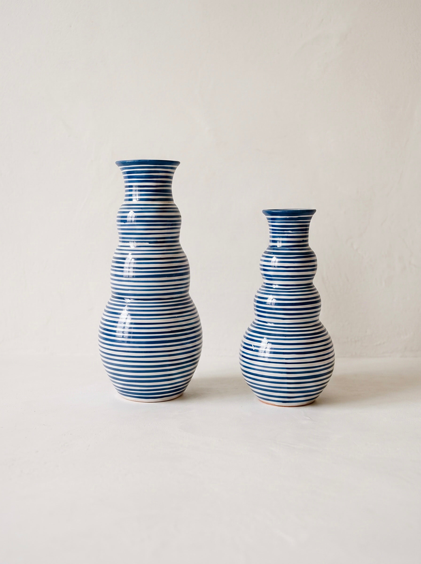 Jarrón Anillos - Líneas Azules Grande