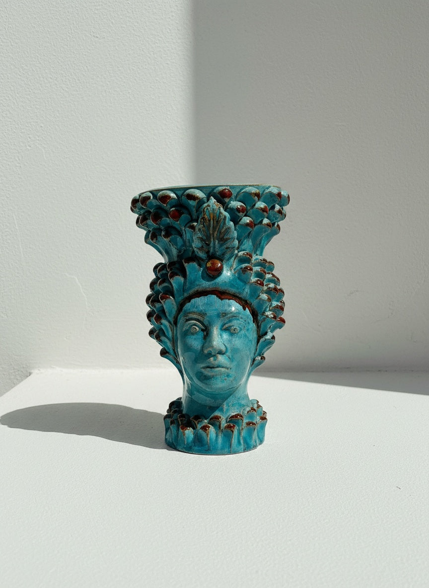 Pareja de cabezas piña azul