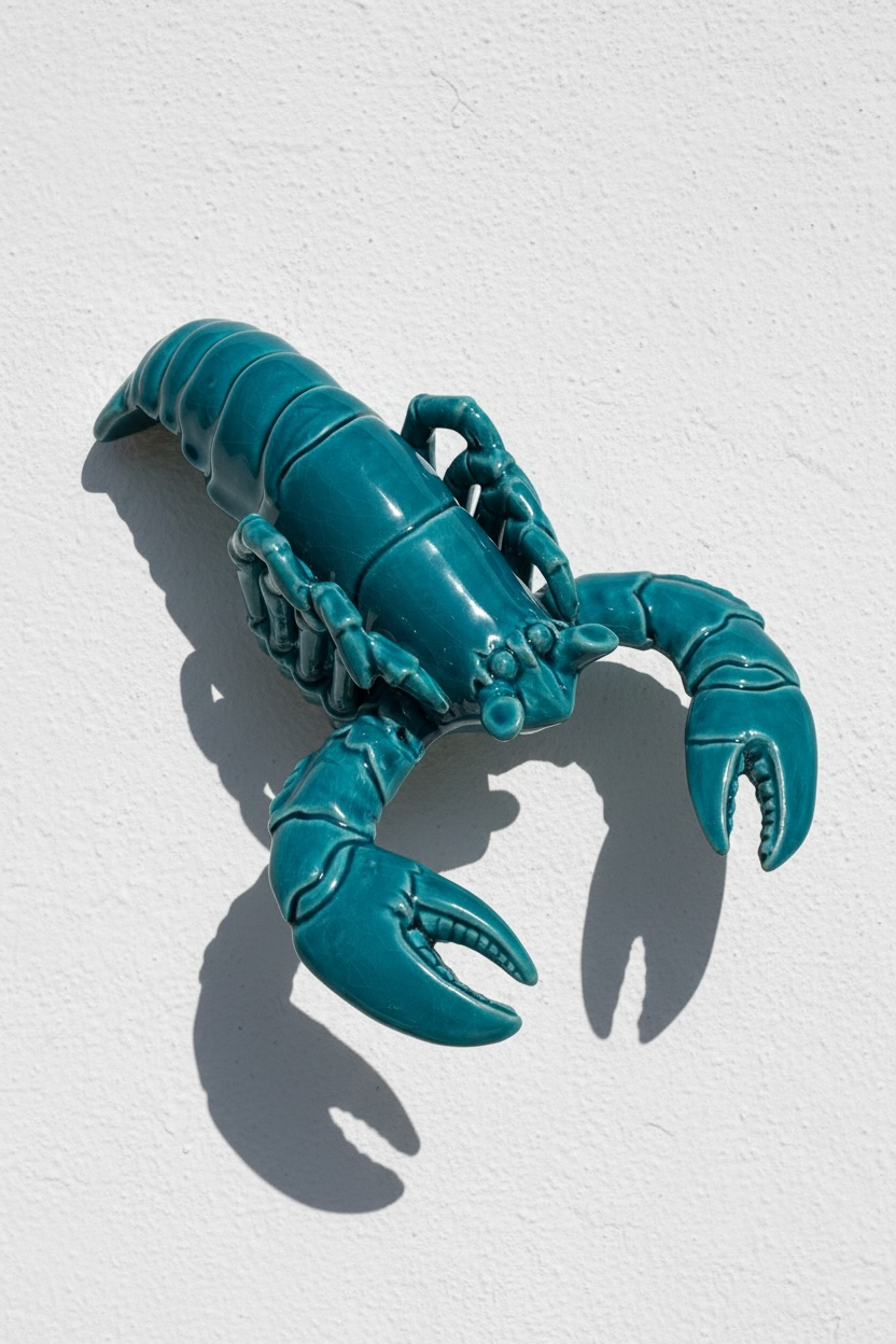 Bogavante · Relieve escultórico en cerámica esmaltada