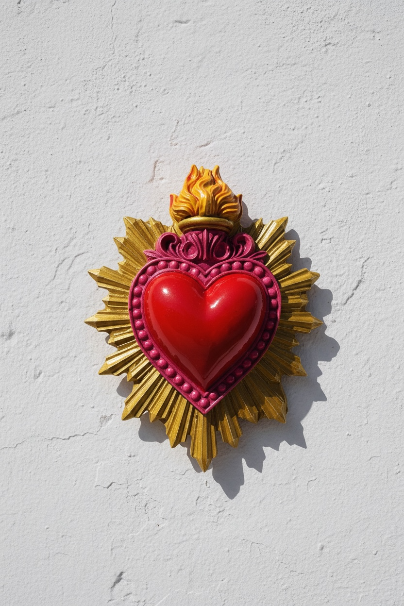 Exvoto Corazón Rosa