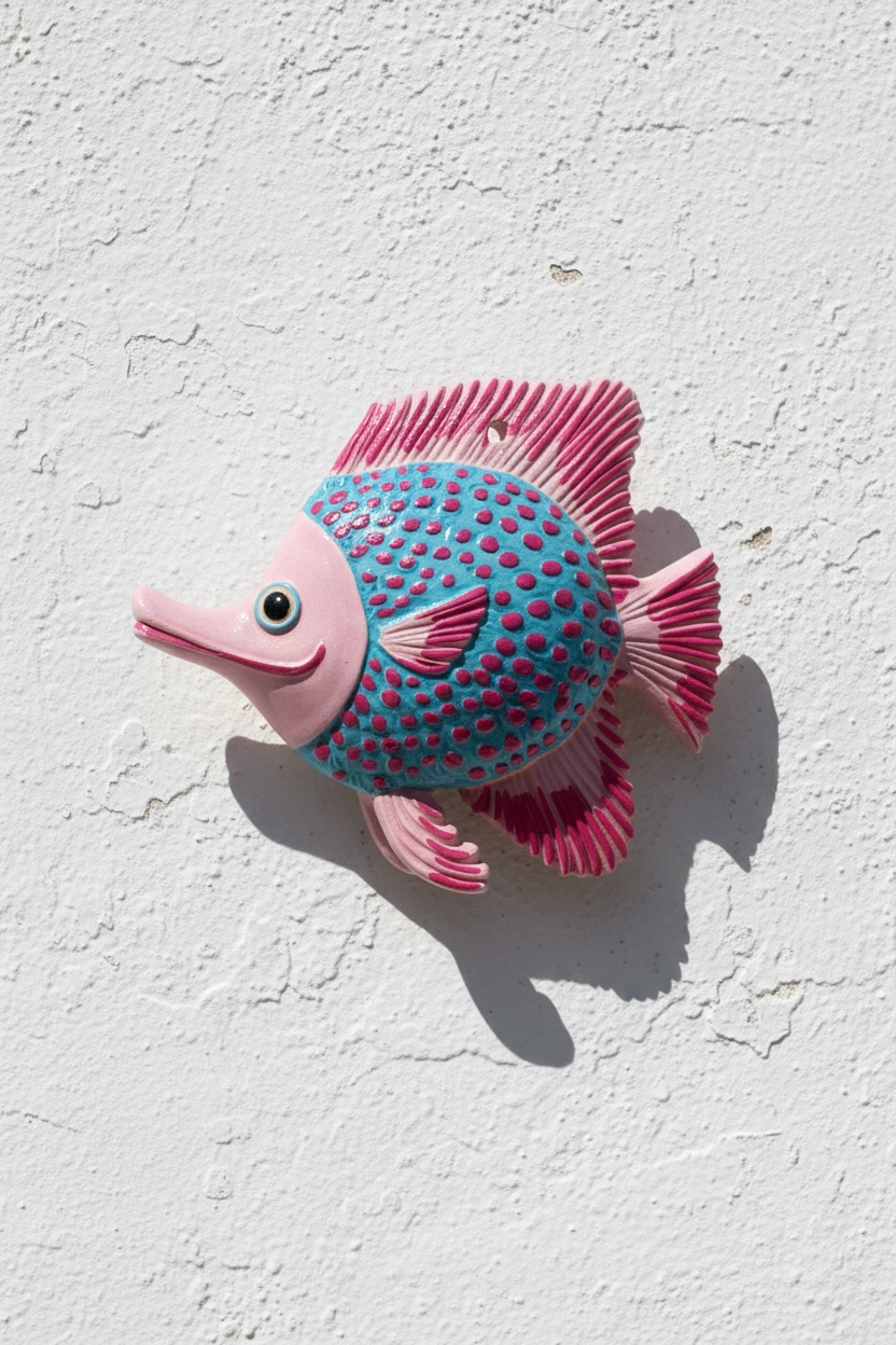 Pez de cerámica artesanal