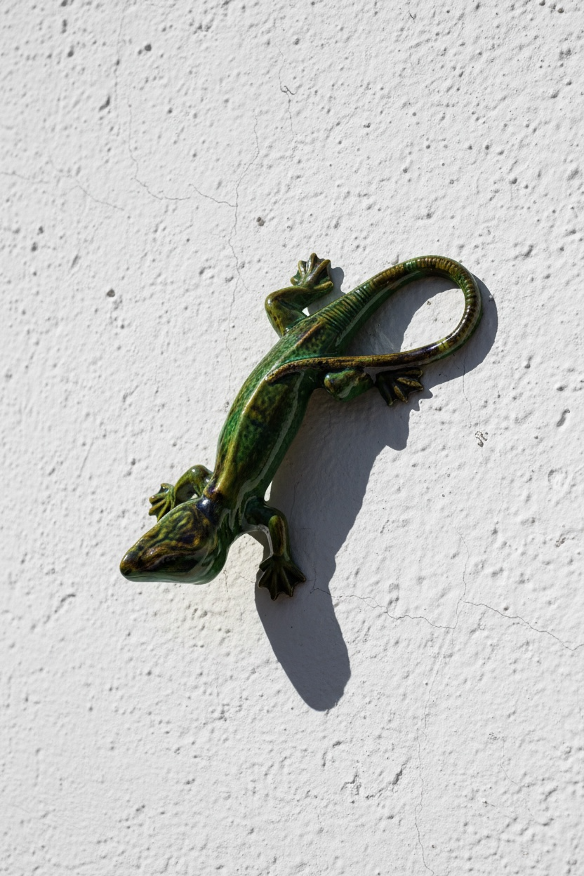Lagarto de cerámica