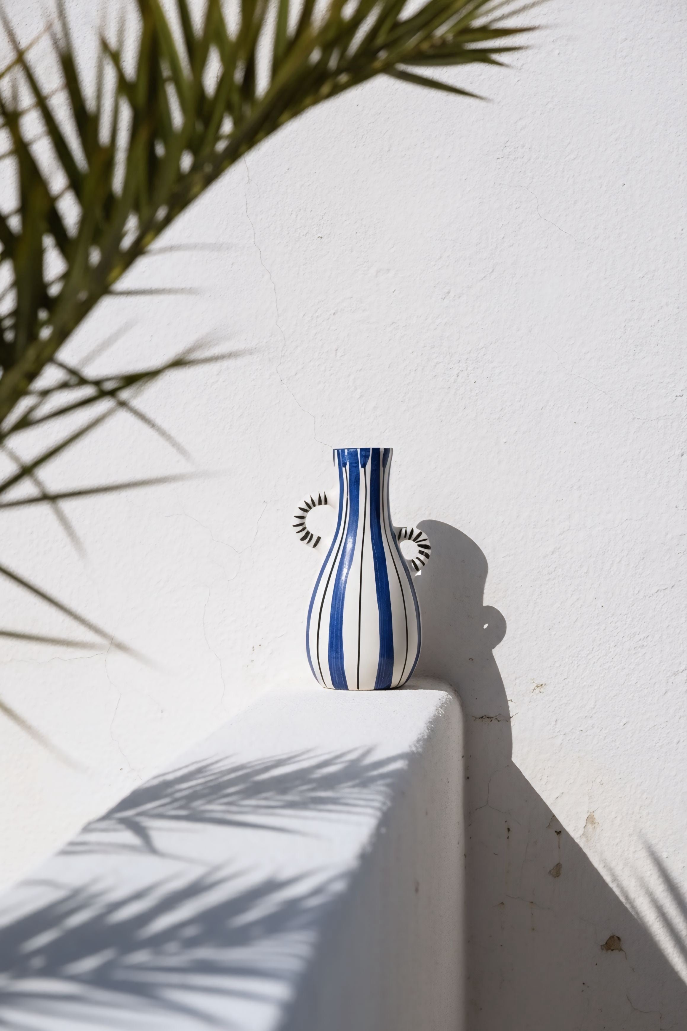 Jarrón Rayas Azul