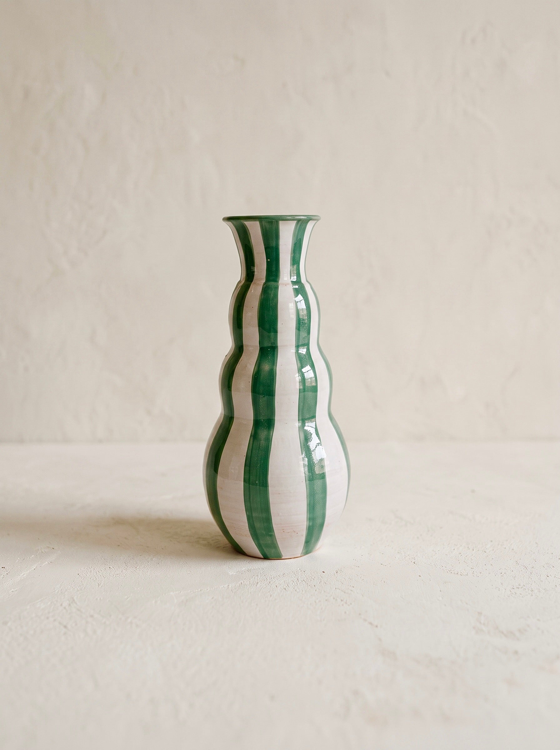 Jarrón Anillos - Franjas Verdes Grande