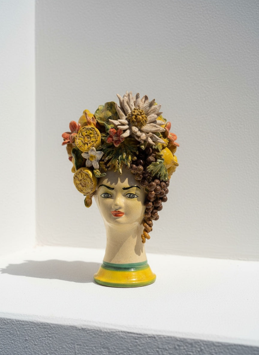 Cabeza de mujer floral