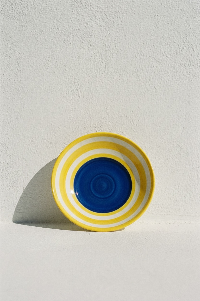 Plato Twister Azul-Amarillo