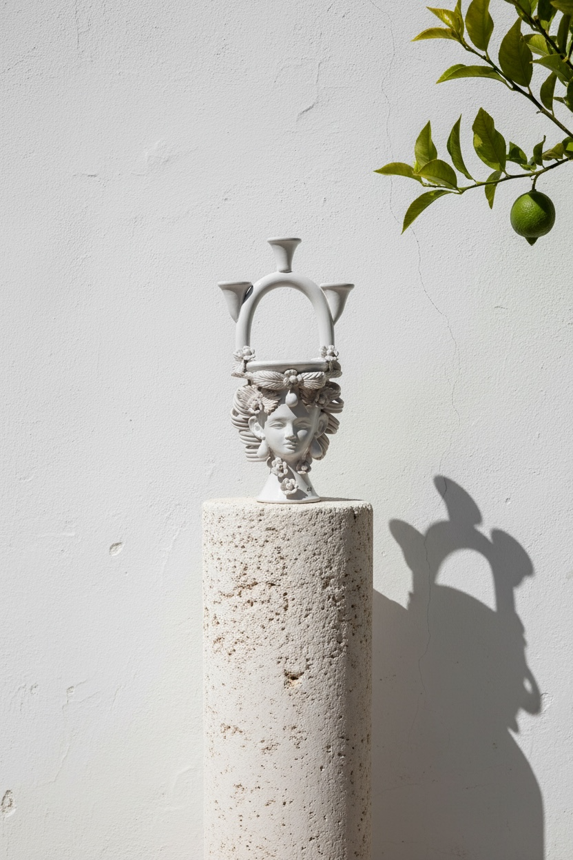 Cabeza de mujer - candelabro triple  - Morueco Selección