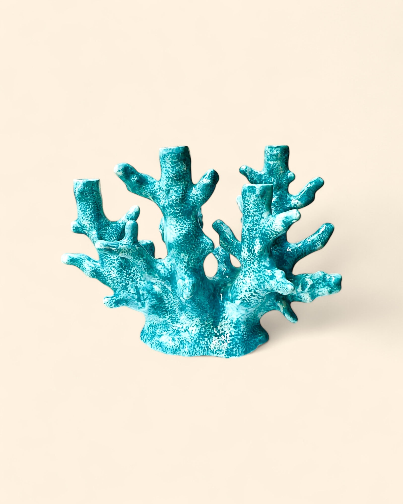Candelabro Coral Turquesa
