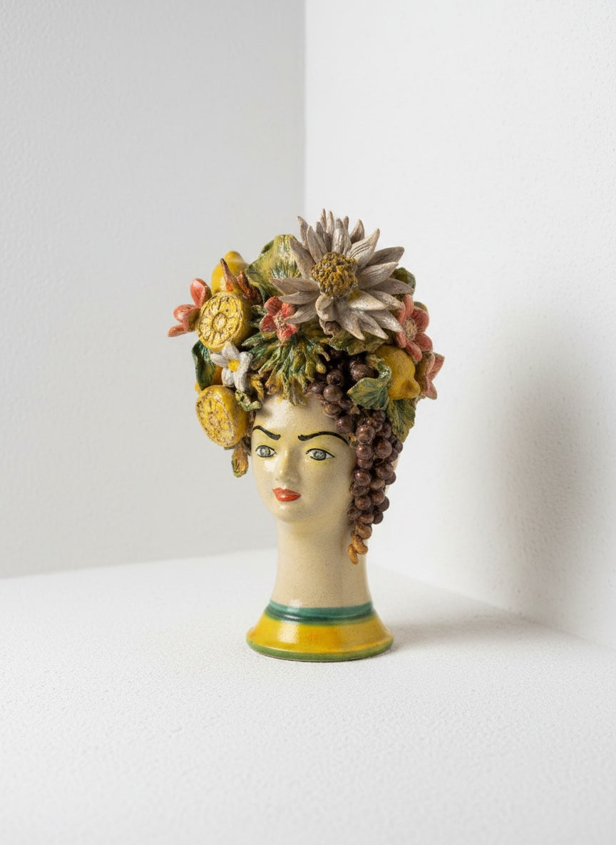 Cabeza de mujer floral