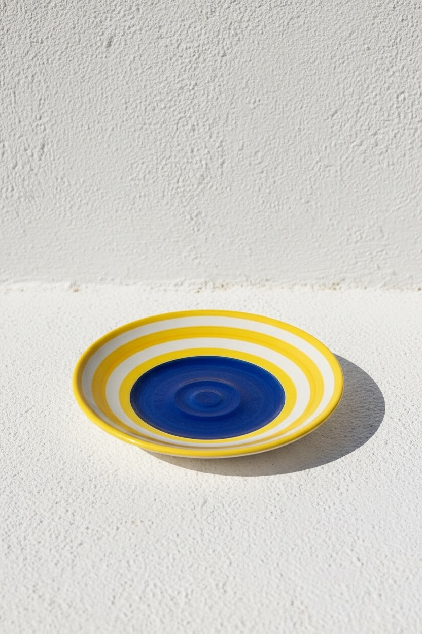 Plato Twister Azul-Amarillo