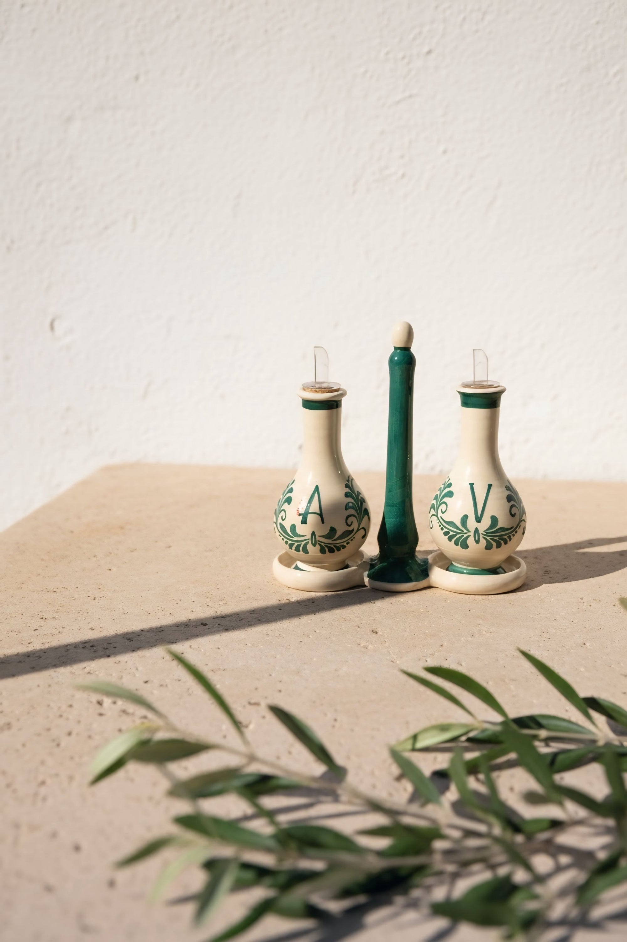 Set Aceite y Vinagre Verde