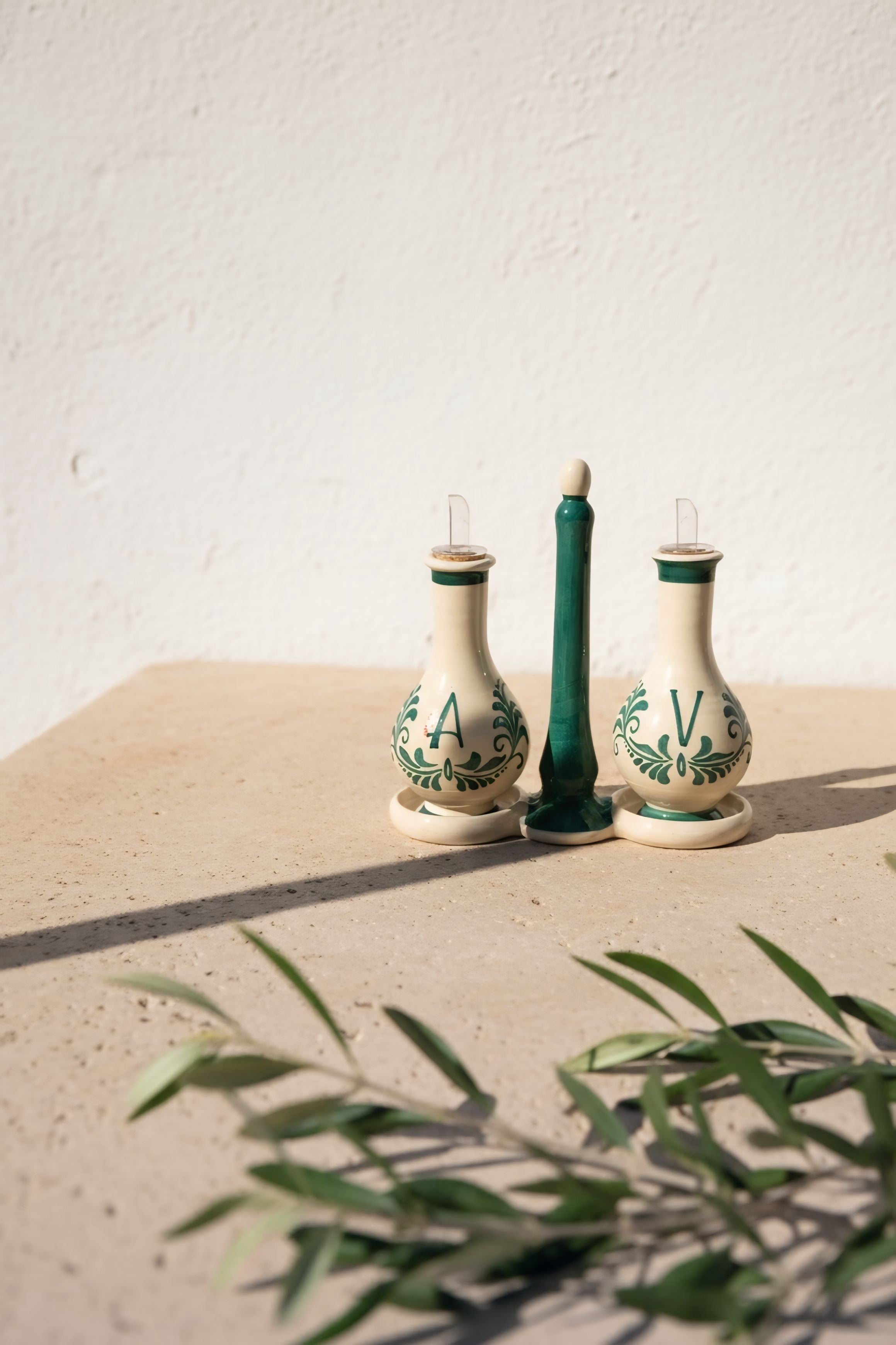 Set Aceite y Vinagre Verde