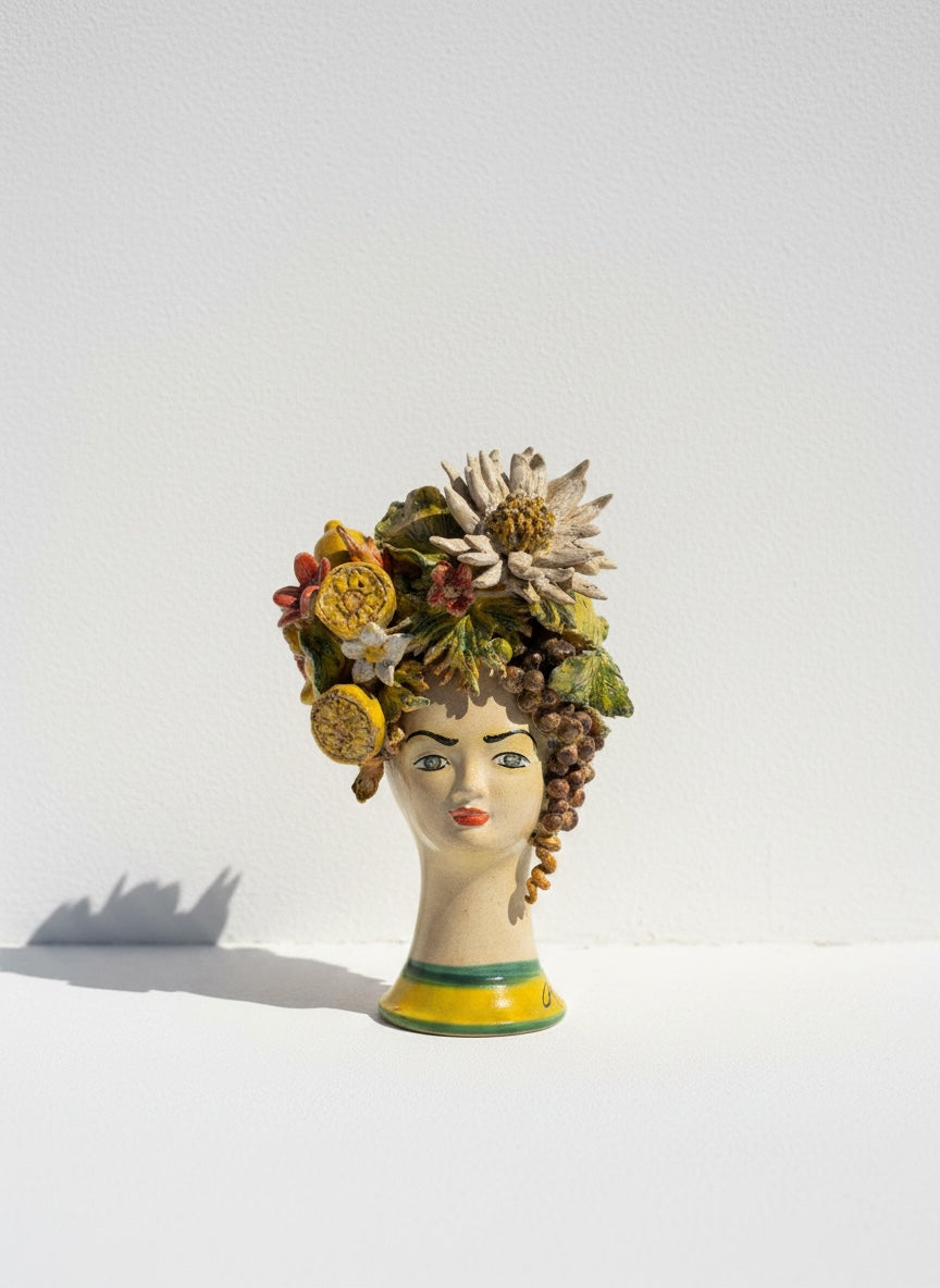 Cabeza de mujer floral