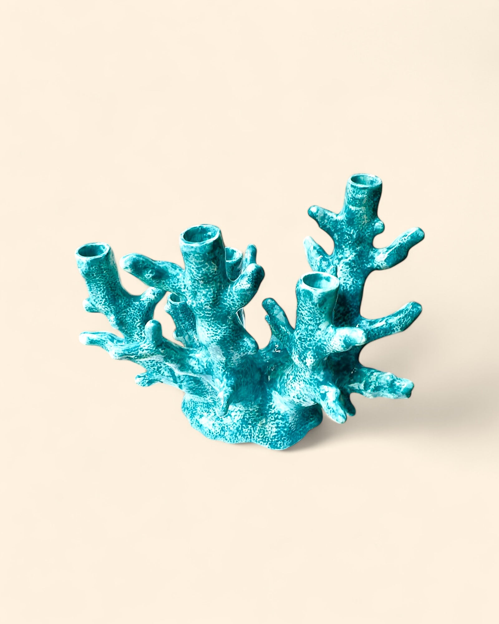 Candelabro Coral Turquesa