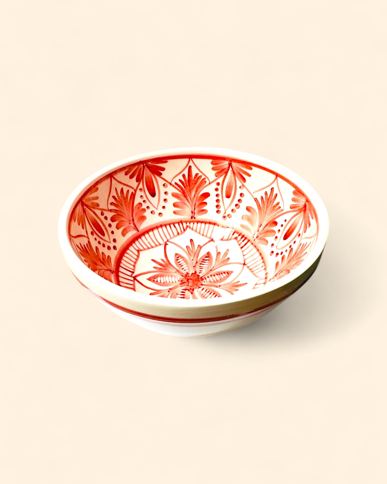 Ensaladera Floral Roja