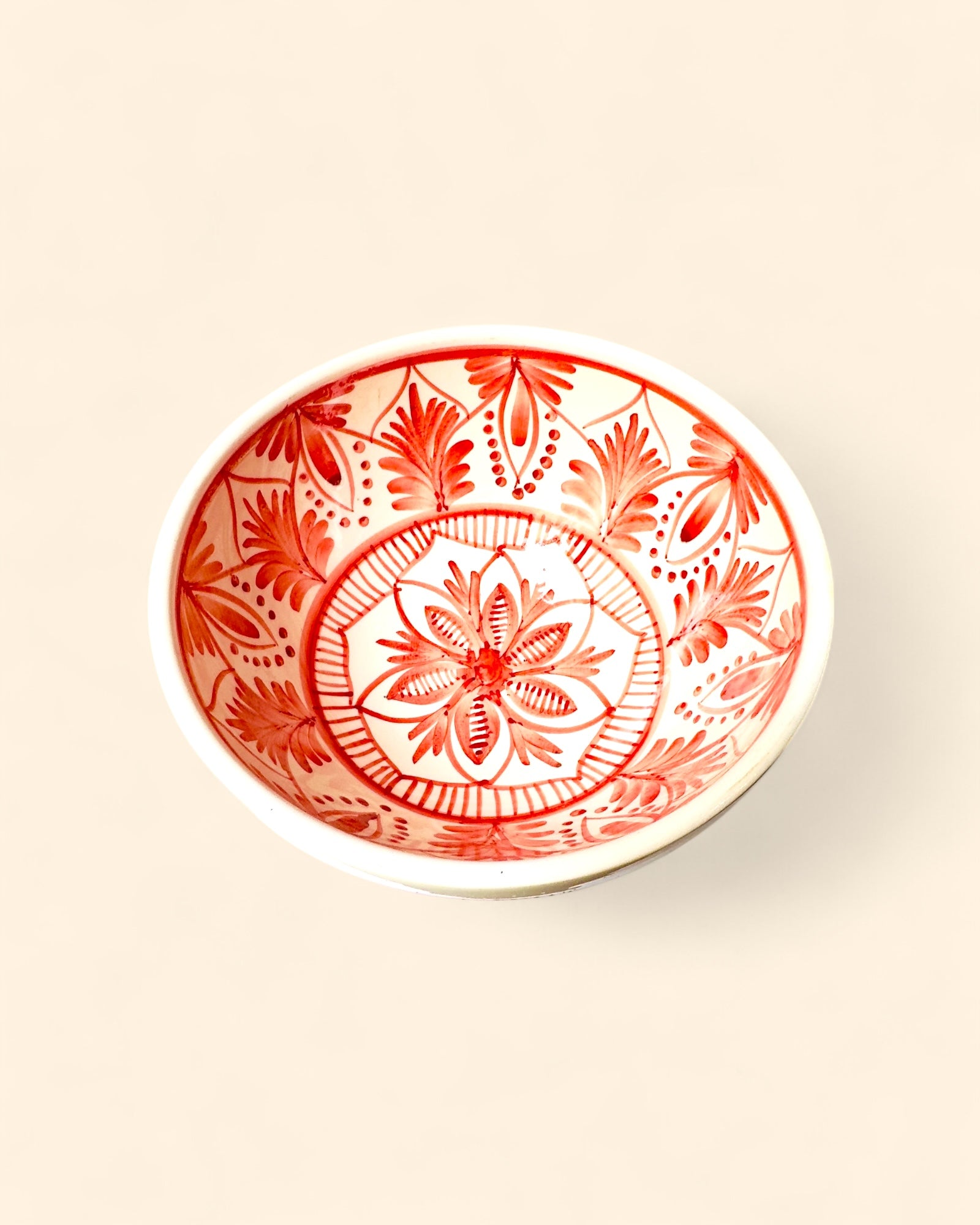 Ensaladera Floral Roja