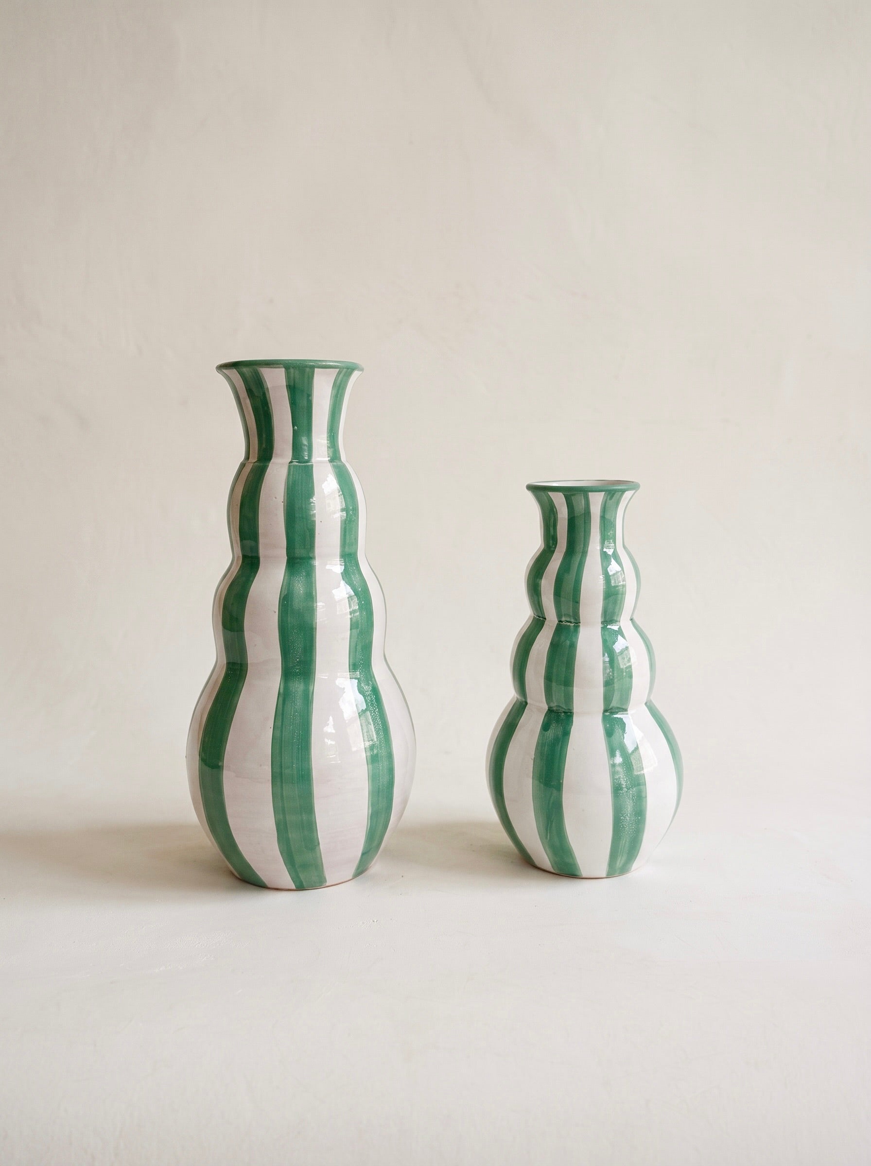 Jarrón Anillos - Franjas Verdes Pequeño