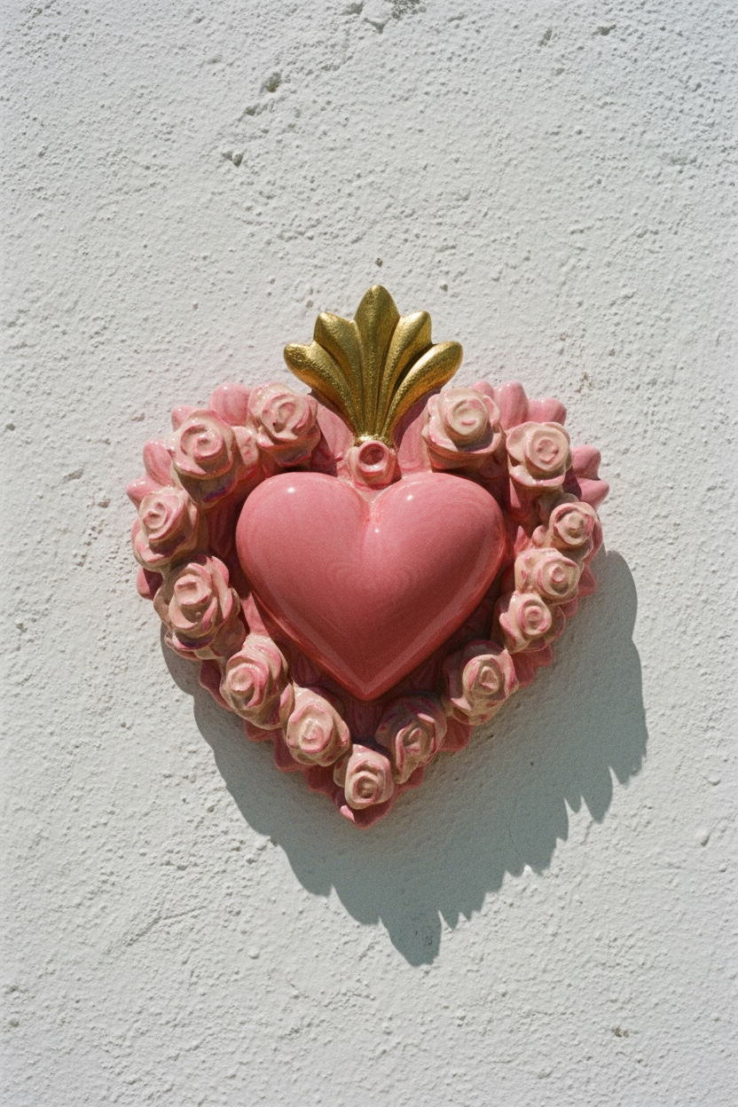 Exvoto Corazón Rosas
