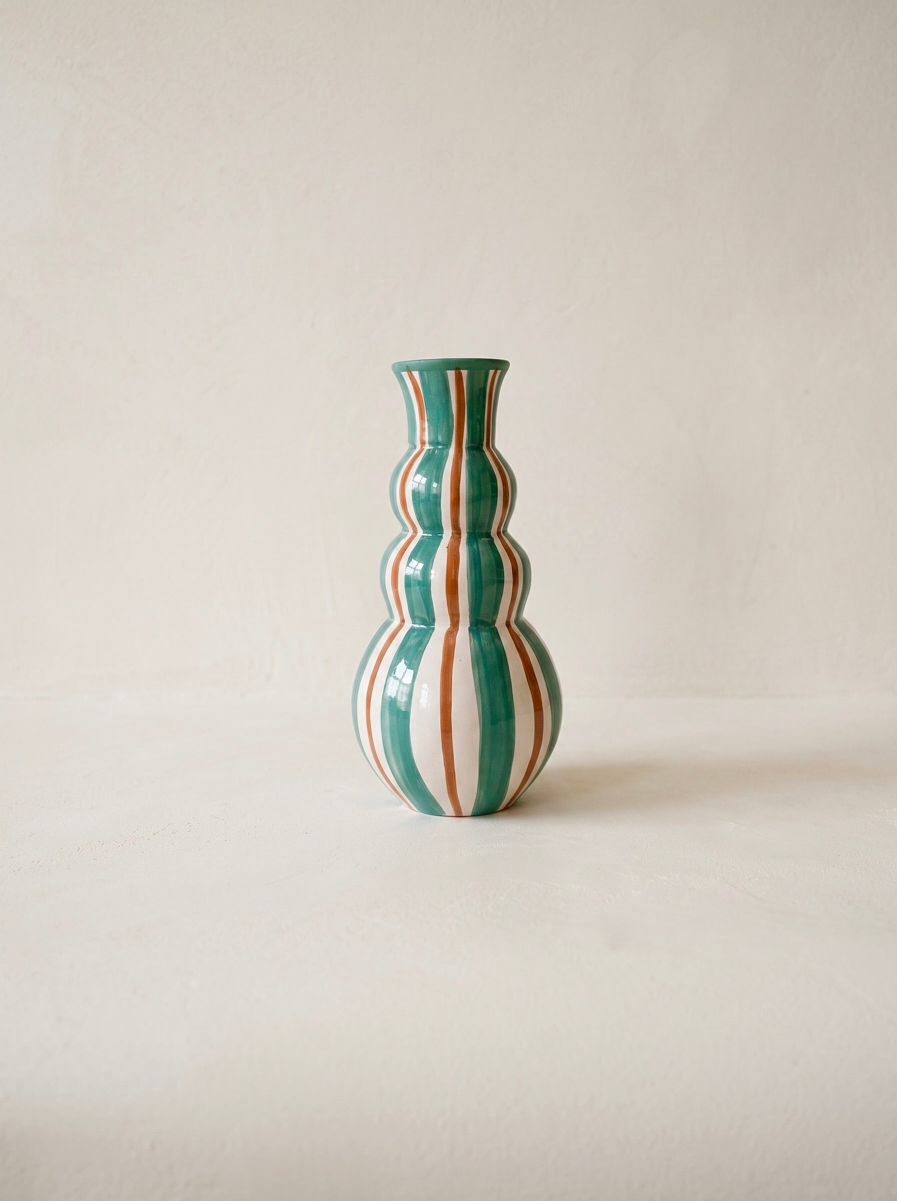 Jarrón Anillos - Verde y Tierra