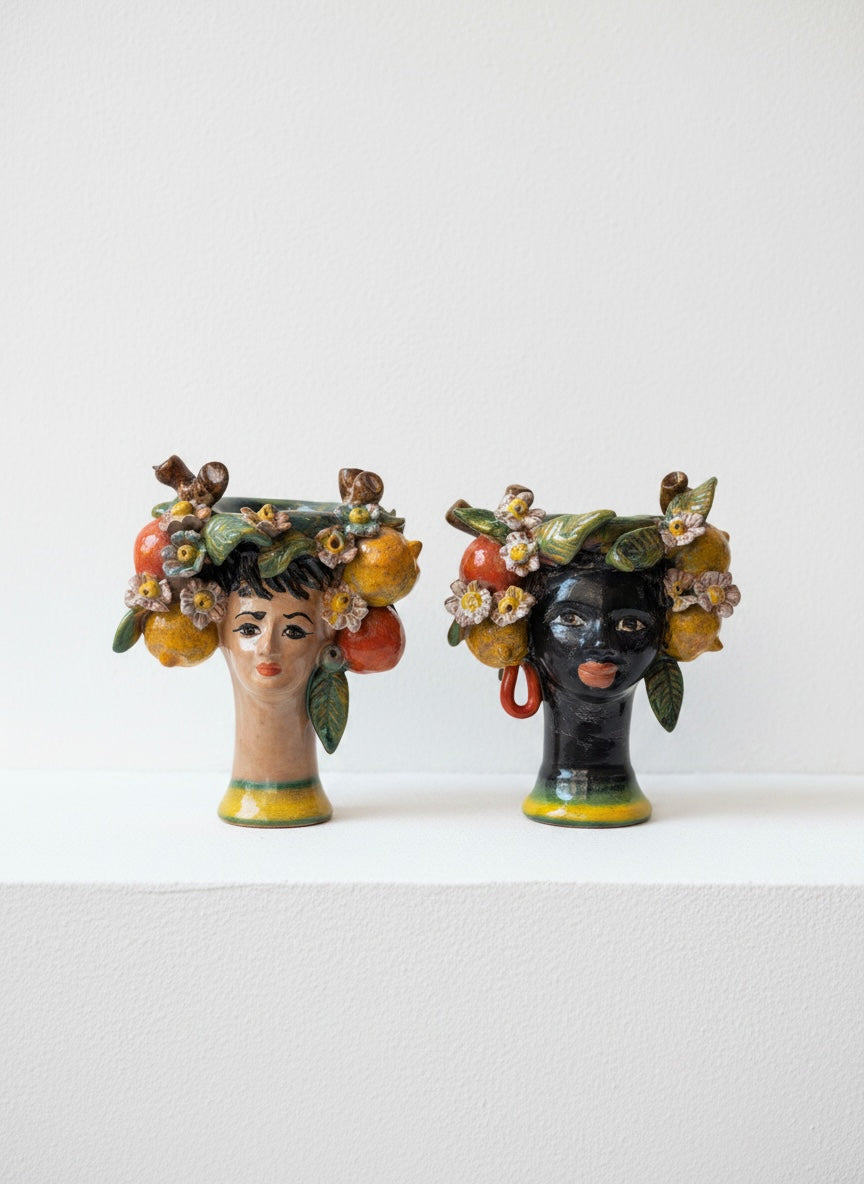 Pareja de Cabezas con Cítricos