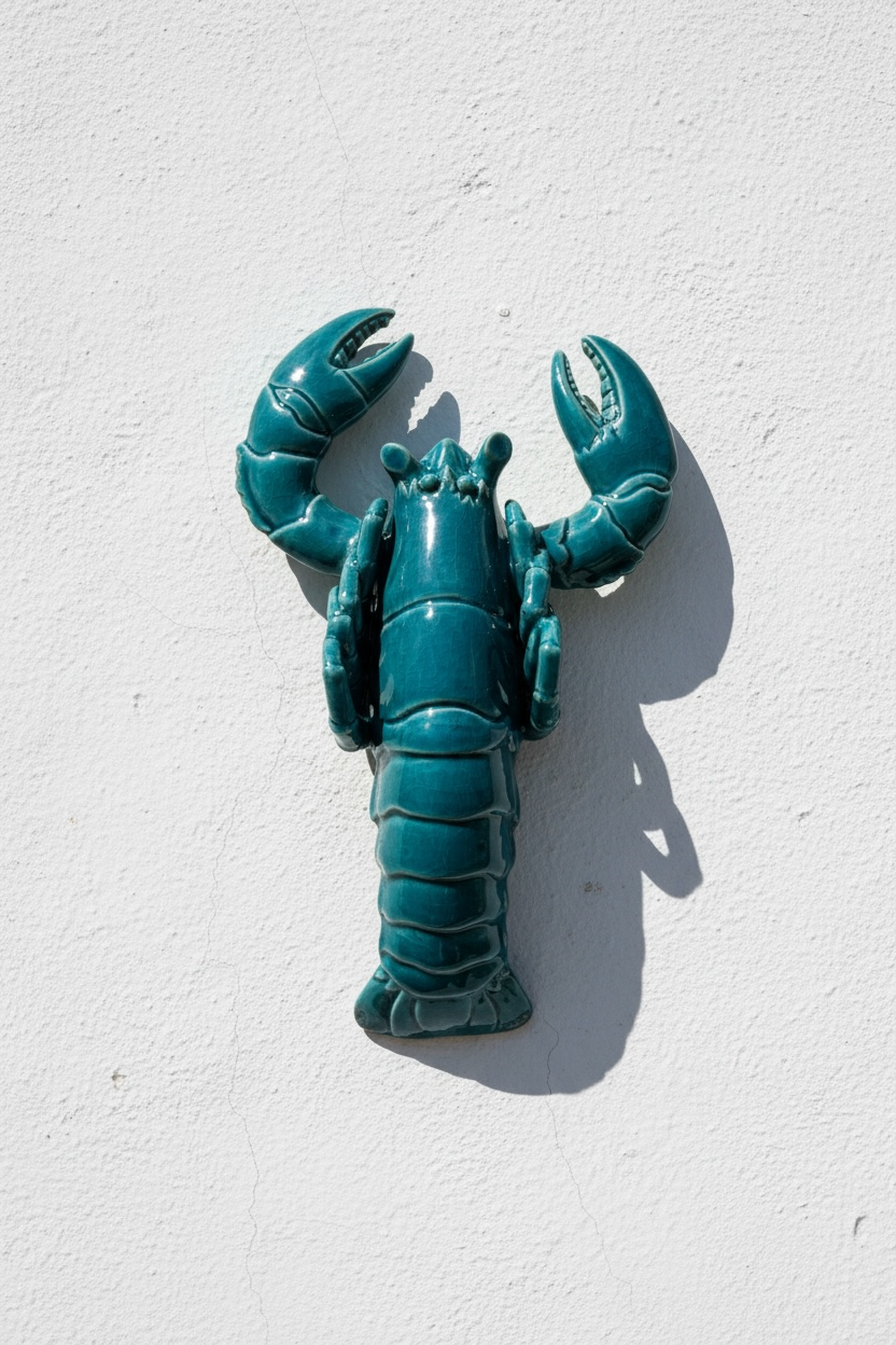 Bogavante · Relieve escultórico en cerámica esmaltada