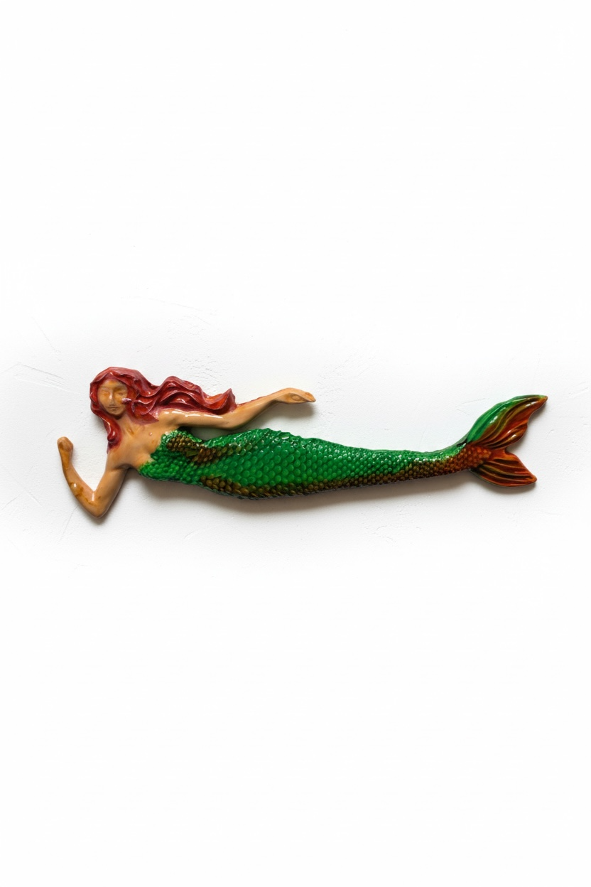 Sirena · Relieve escultórico en cerámica esmaltada