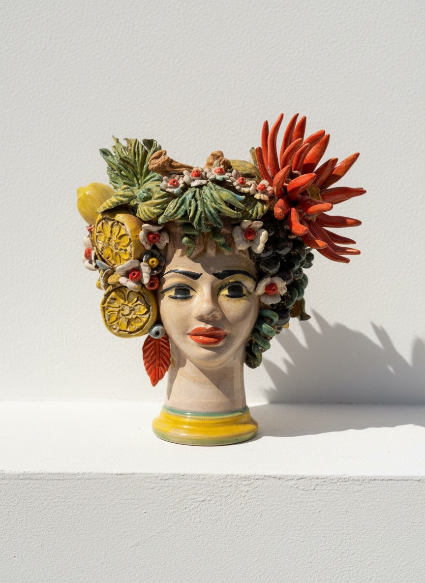 Cabeza de mujer frutal