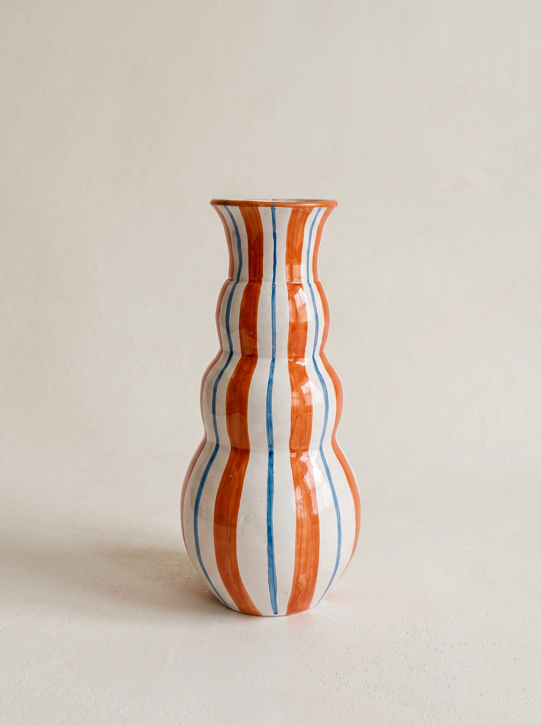 Jarrón Anillos - Coral y Azul