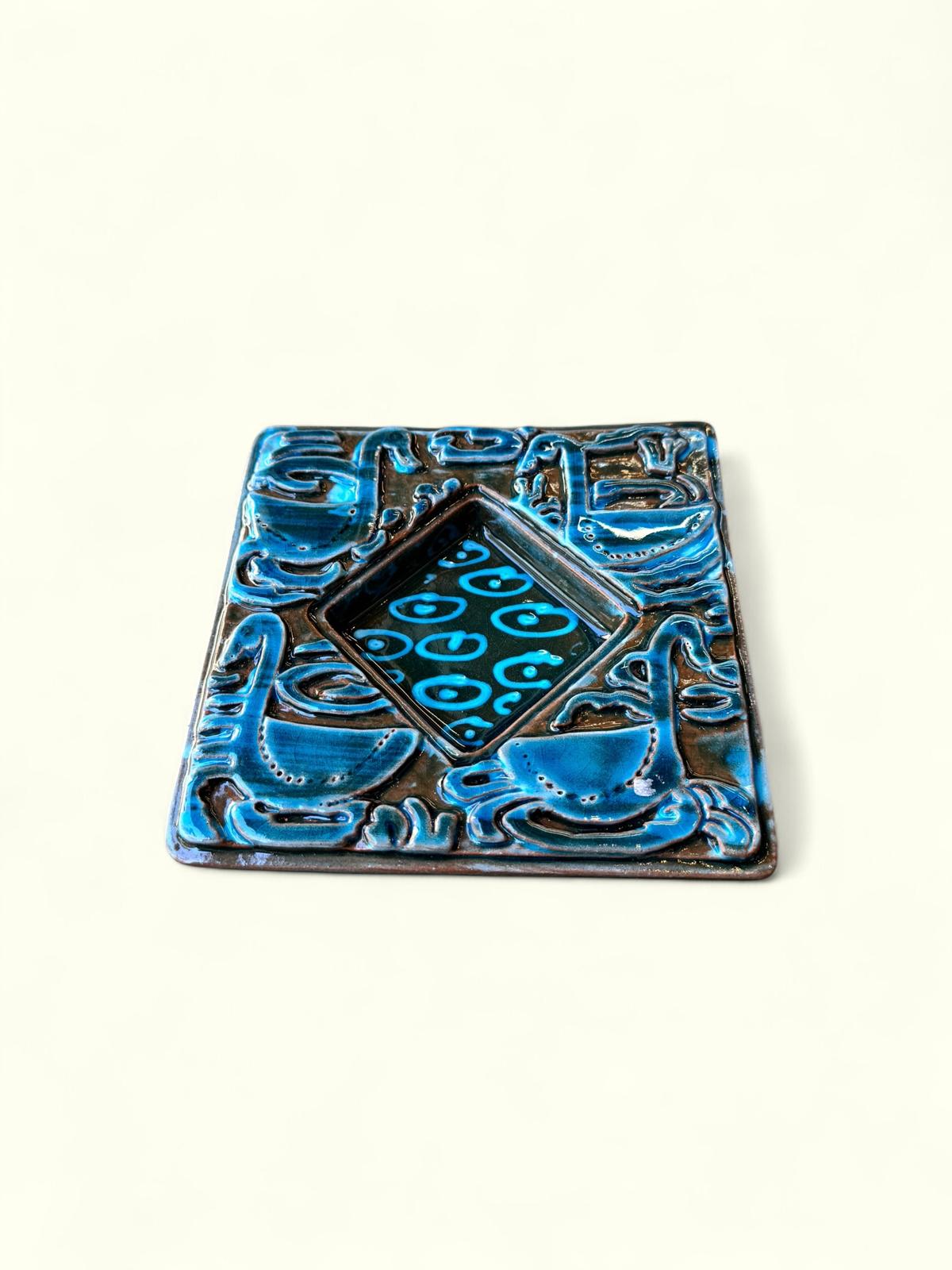 Cenicero azulejo cobre