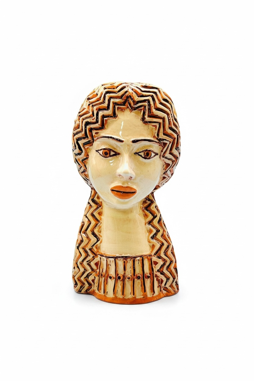 Cabeza de mujer tierra 36cm