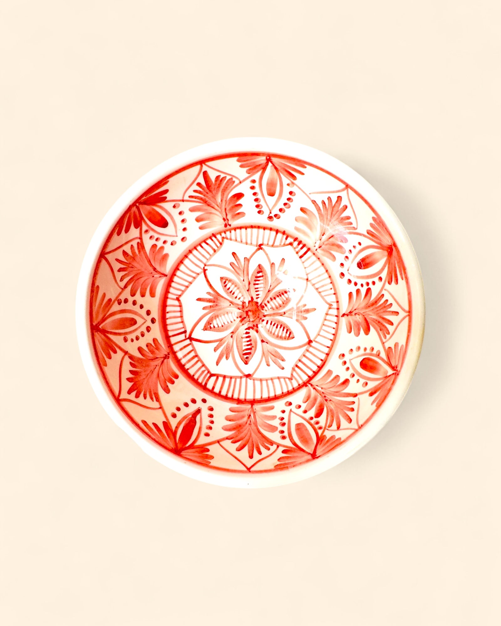 Ensaladera Floral Roja