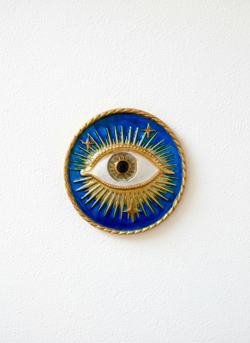 Placa de ojo en cerámica esmaltada