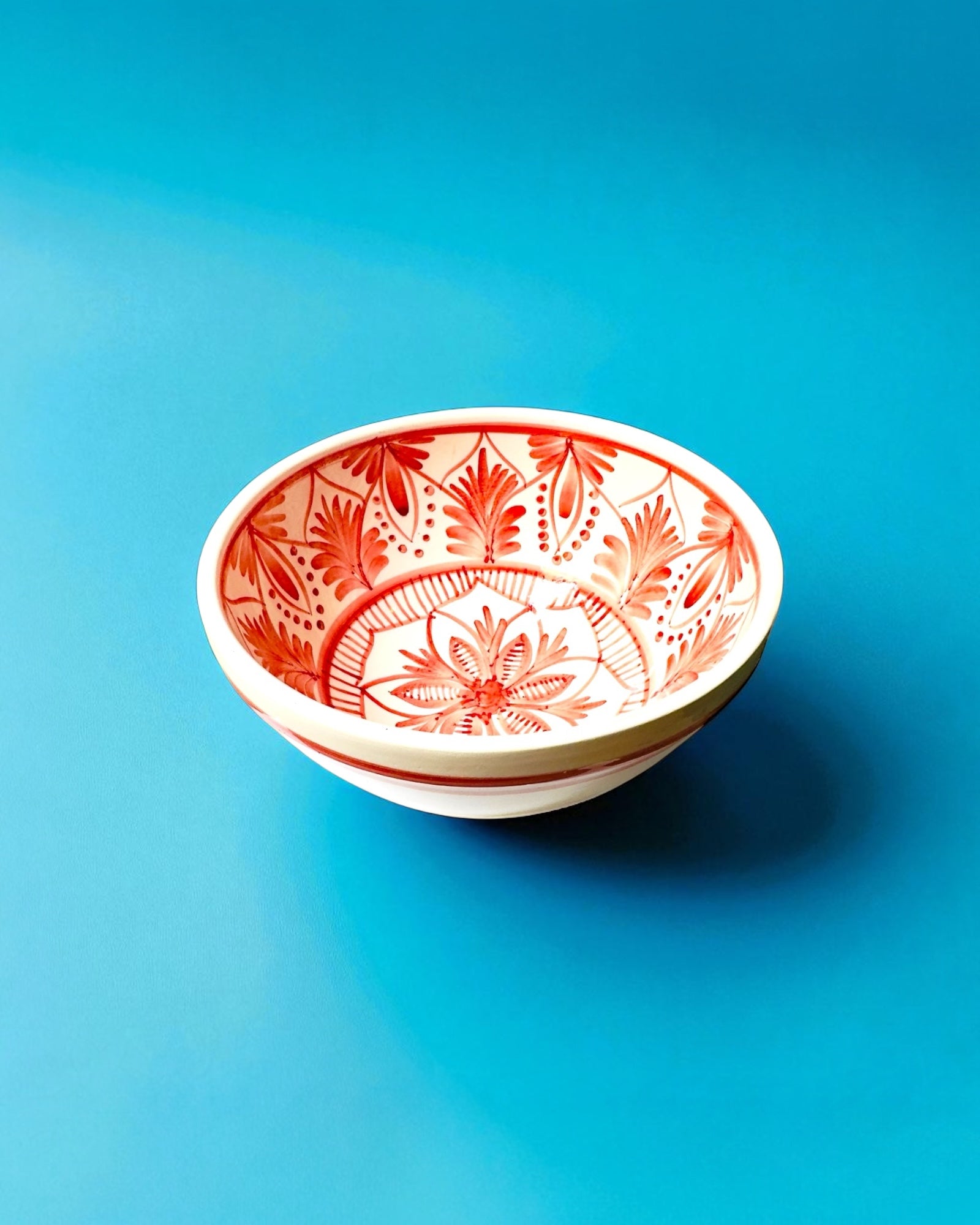 Ensaladera Floral Roja