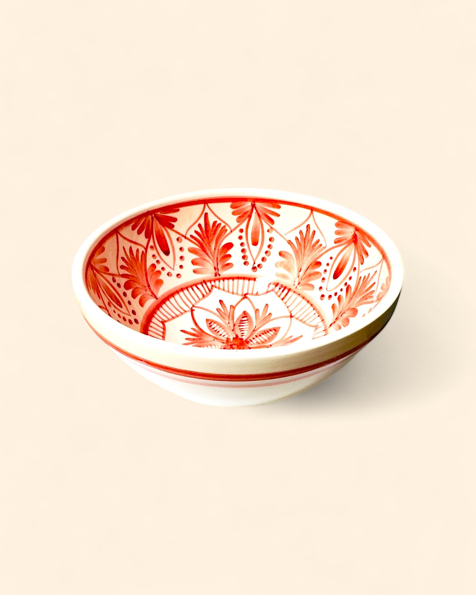 Ensaladera Floral Roja