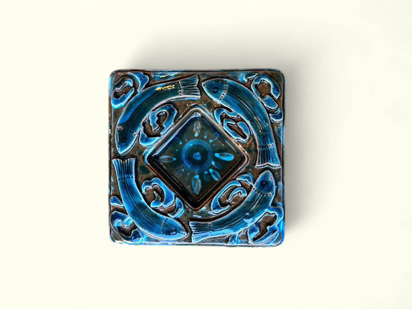 Cenicero azulejo cobre