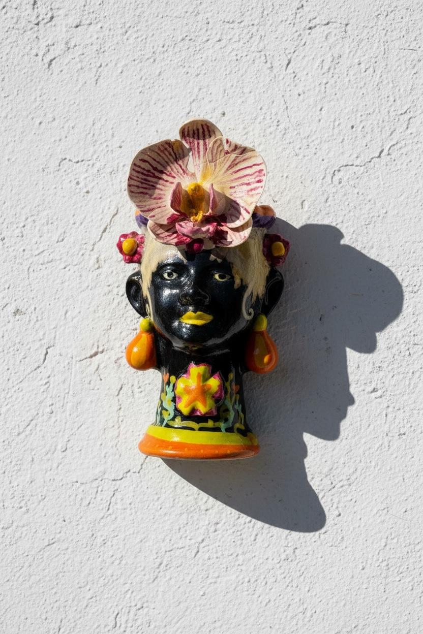 Cabeza mural "Orquidia"