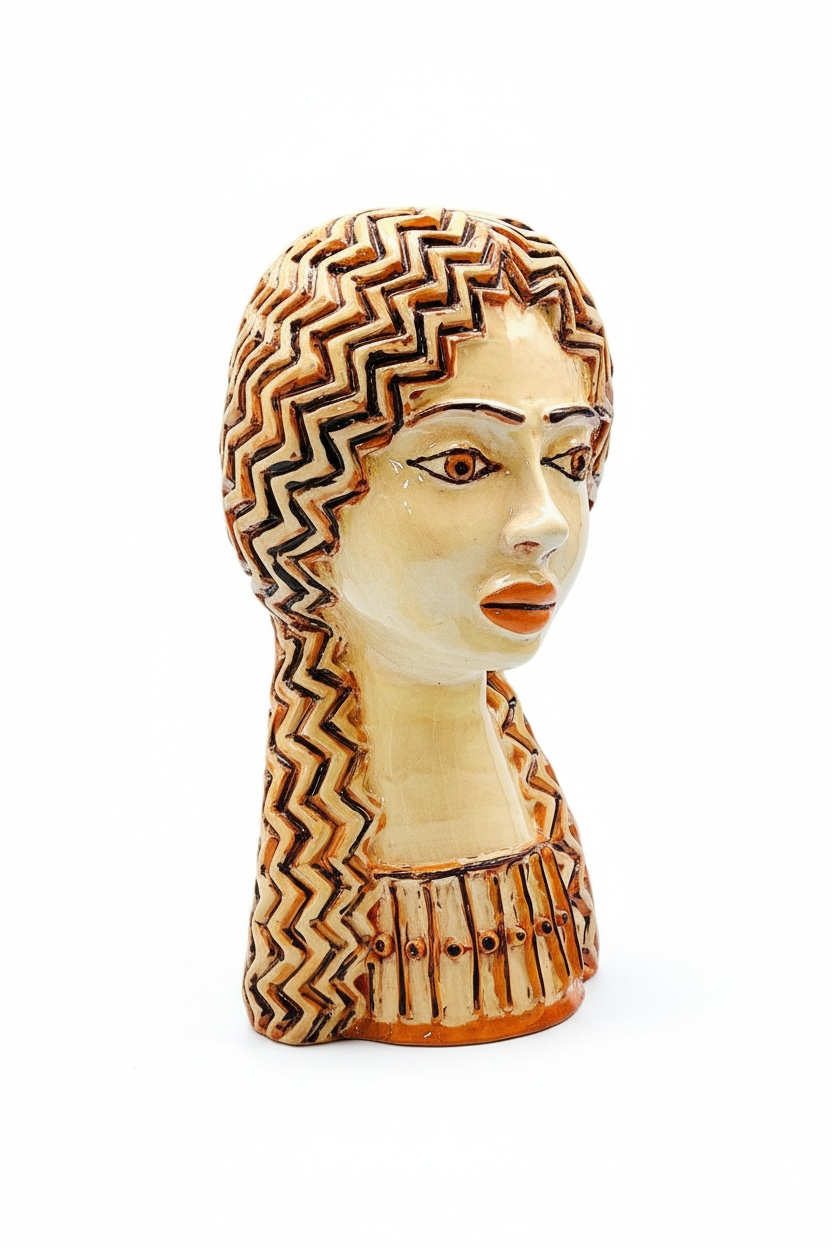 Cabeza de mujer tierra 36cm