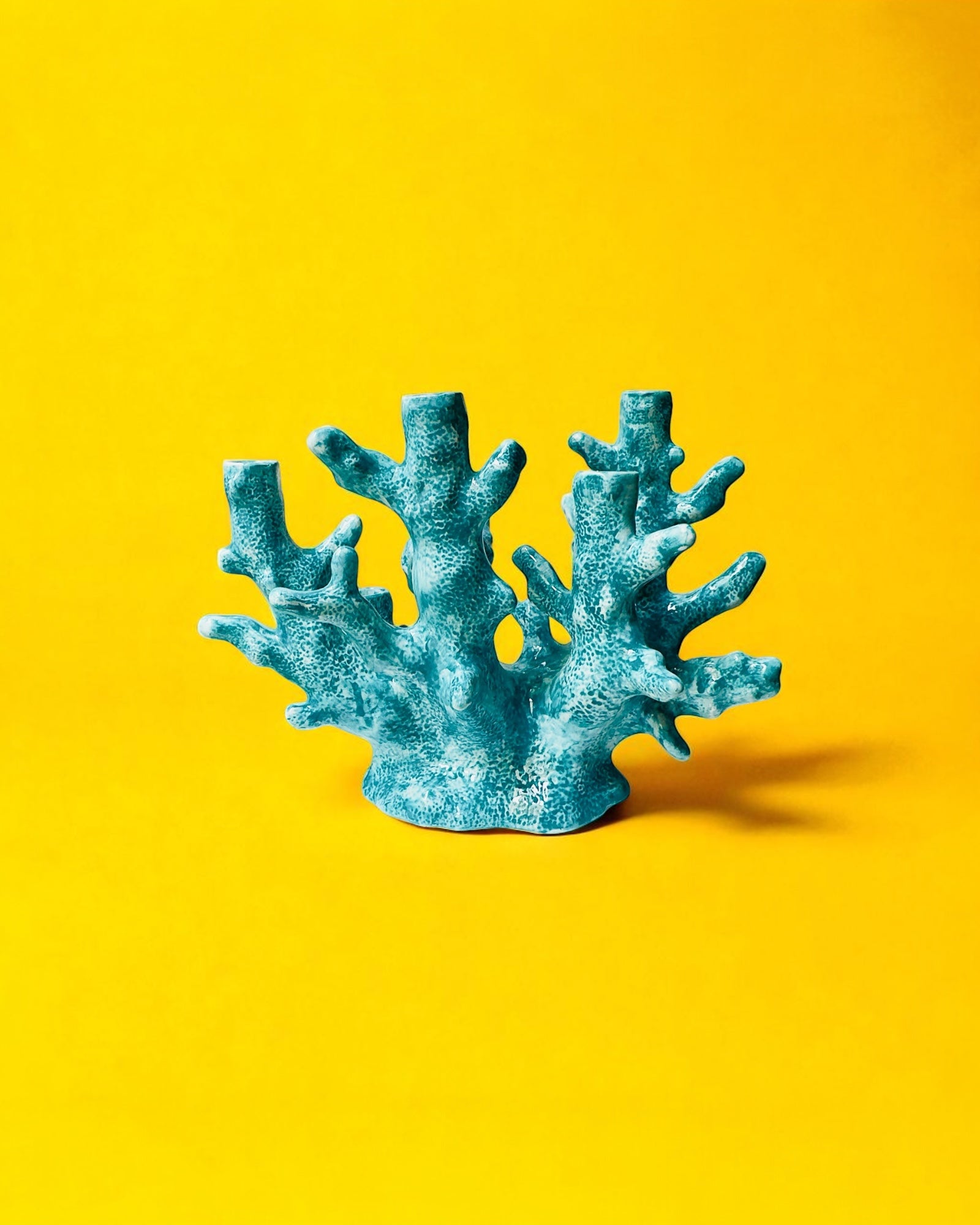 Candelabro Coral Turquesa