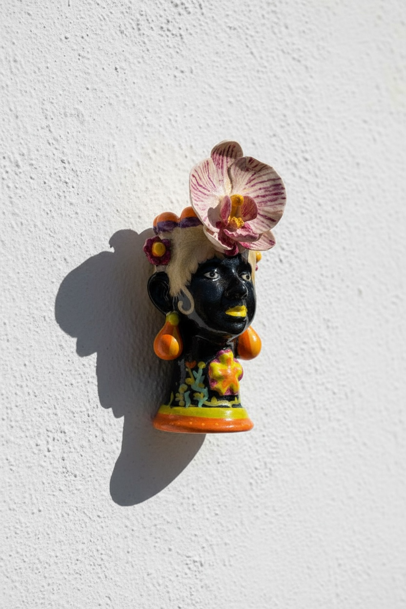 Cabeza mural "Orquidia"