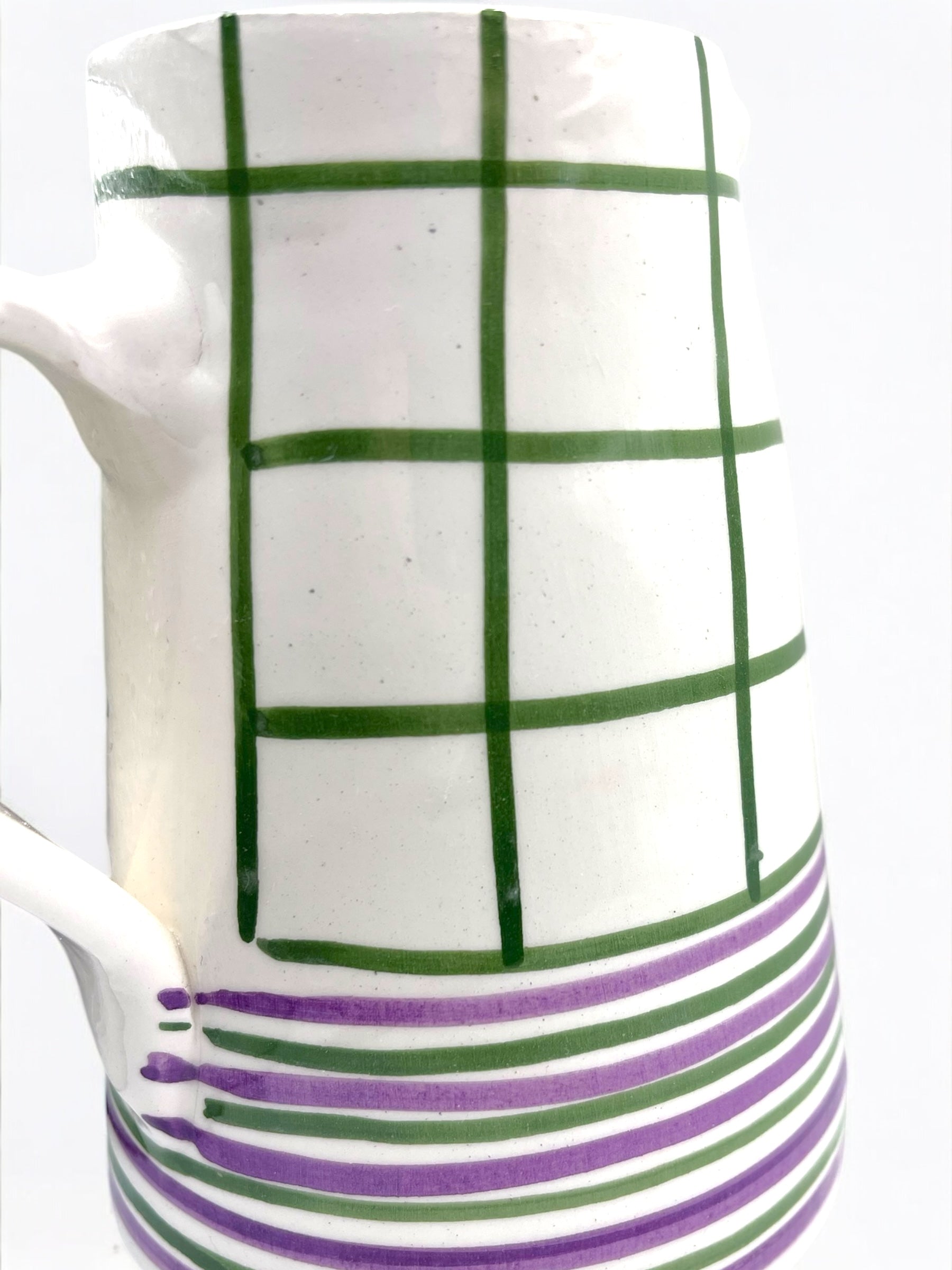 Jarra lechera grid verde y morado