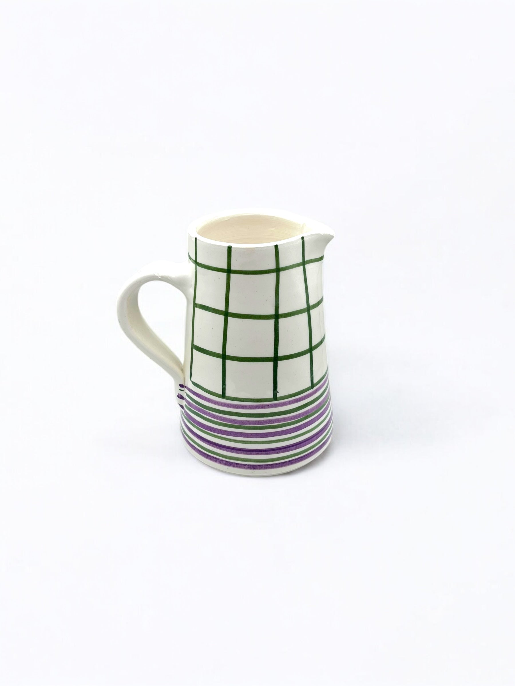 Jarra lechera grid verde y morado