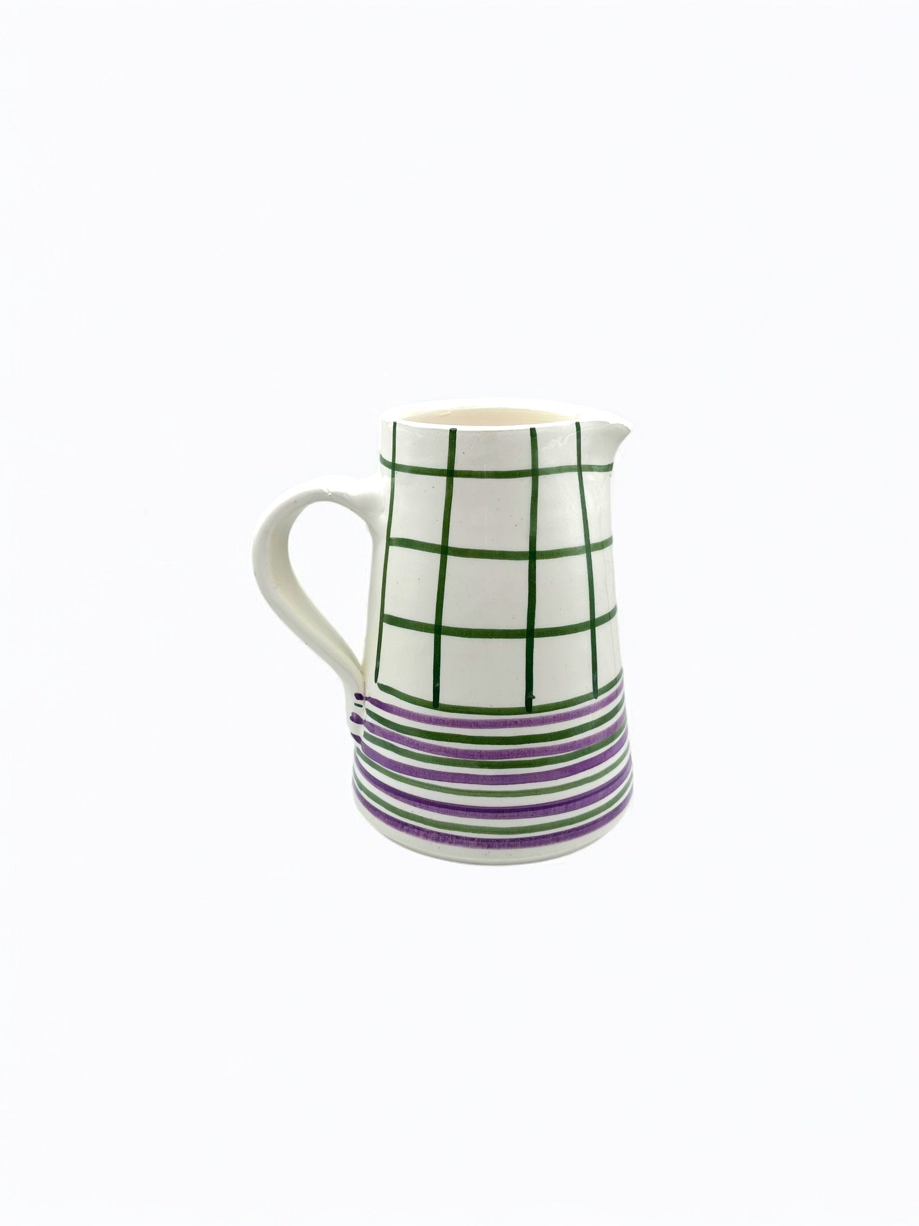 Jarra lechera grid verde y morado