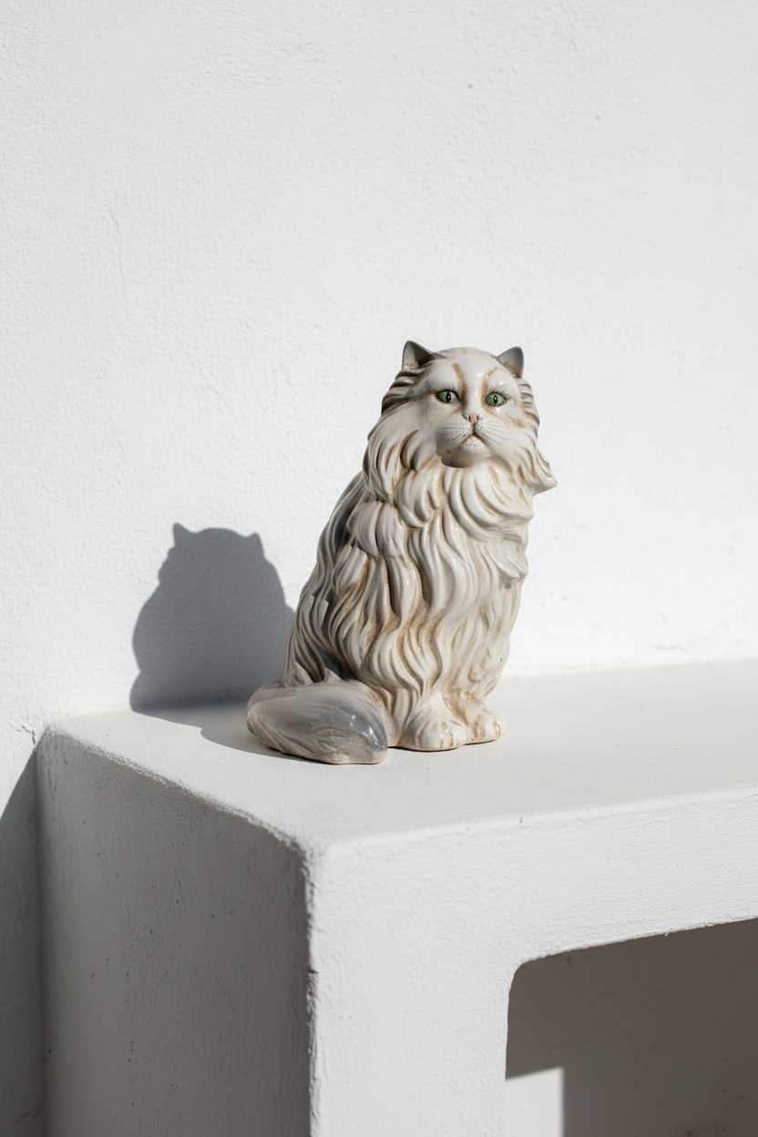 Gato Persa de Cerámica