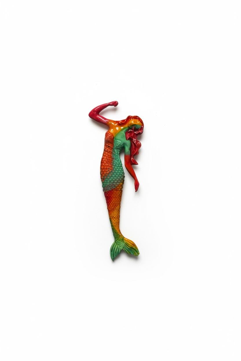 Sirena · Relieve escultórico en cerámica esmaltada
